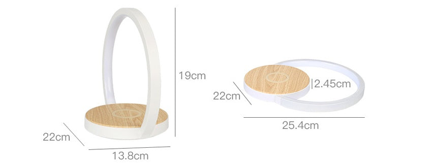 Lampe de bureau à charge rapide sans fil 10 W