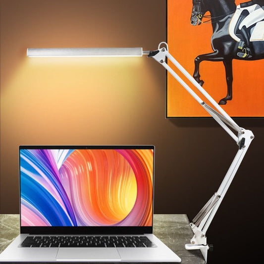 Lampe LED à Pince Long Bras USB pour Bureau et Beauté