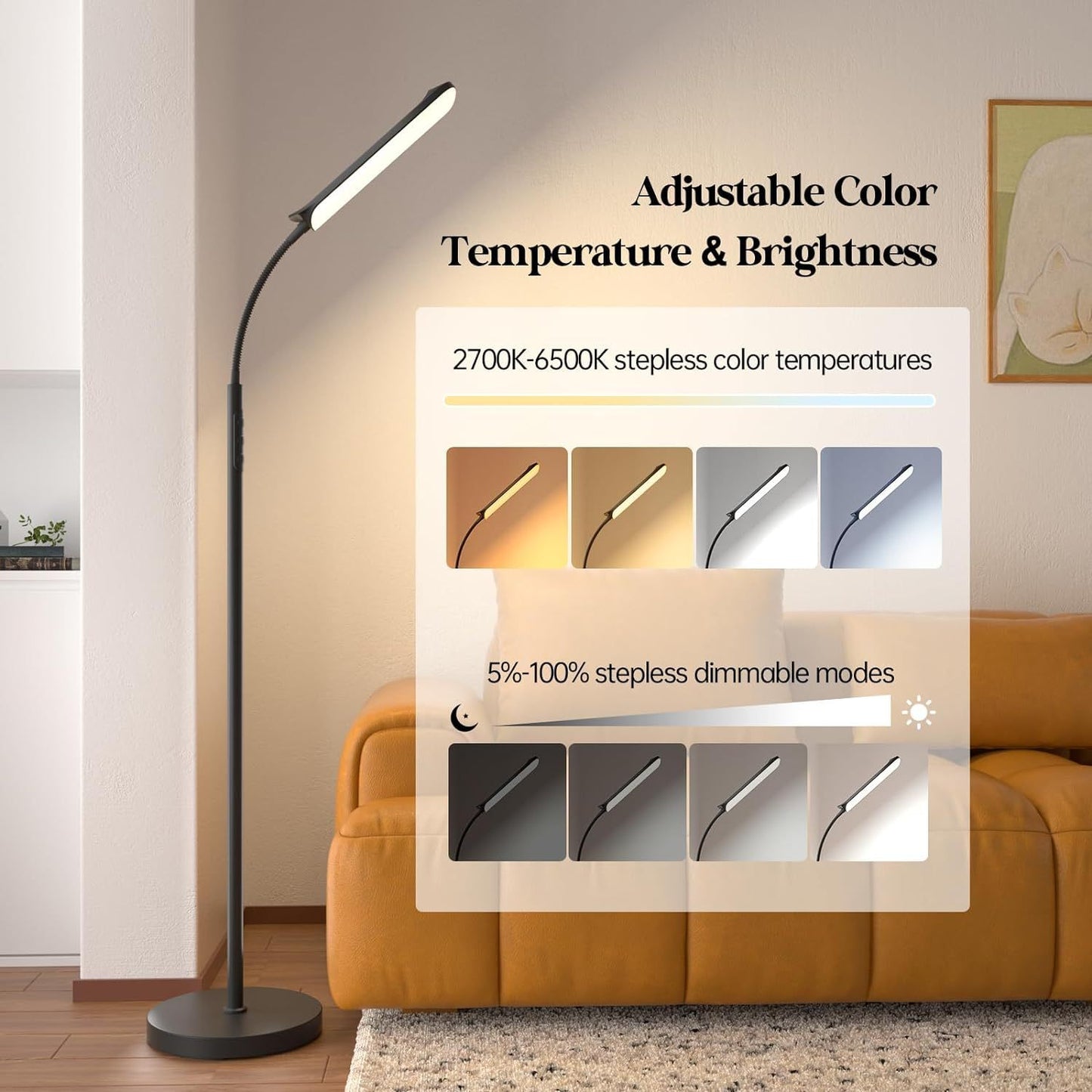 Lampe LED sol table télécommande