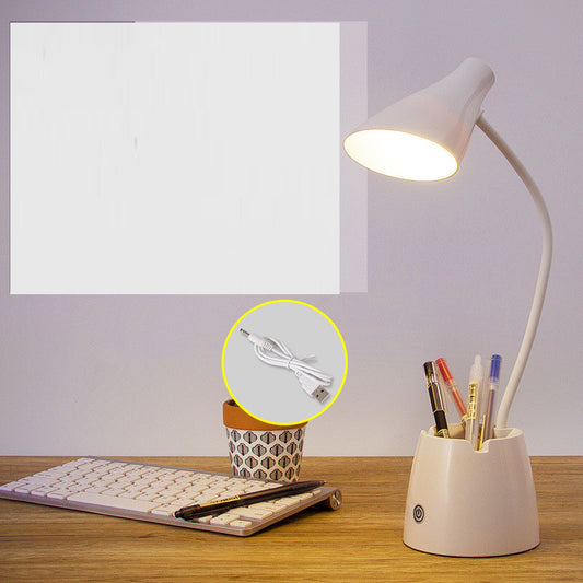 Lampe de bureau LED pliable avec porte-stylo rechargeable