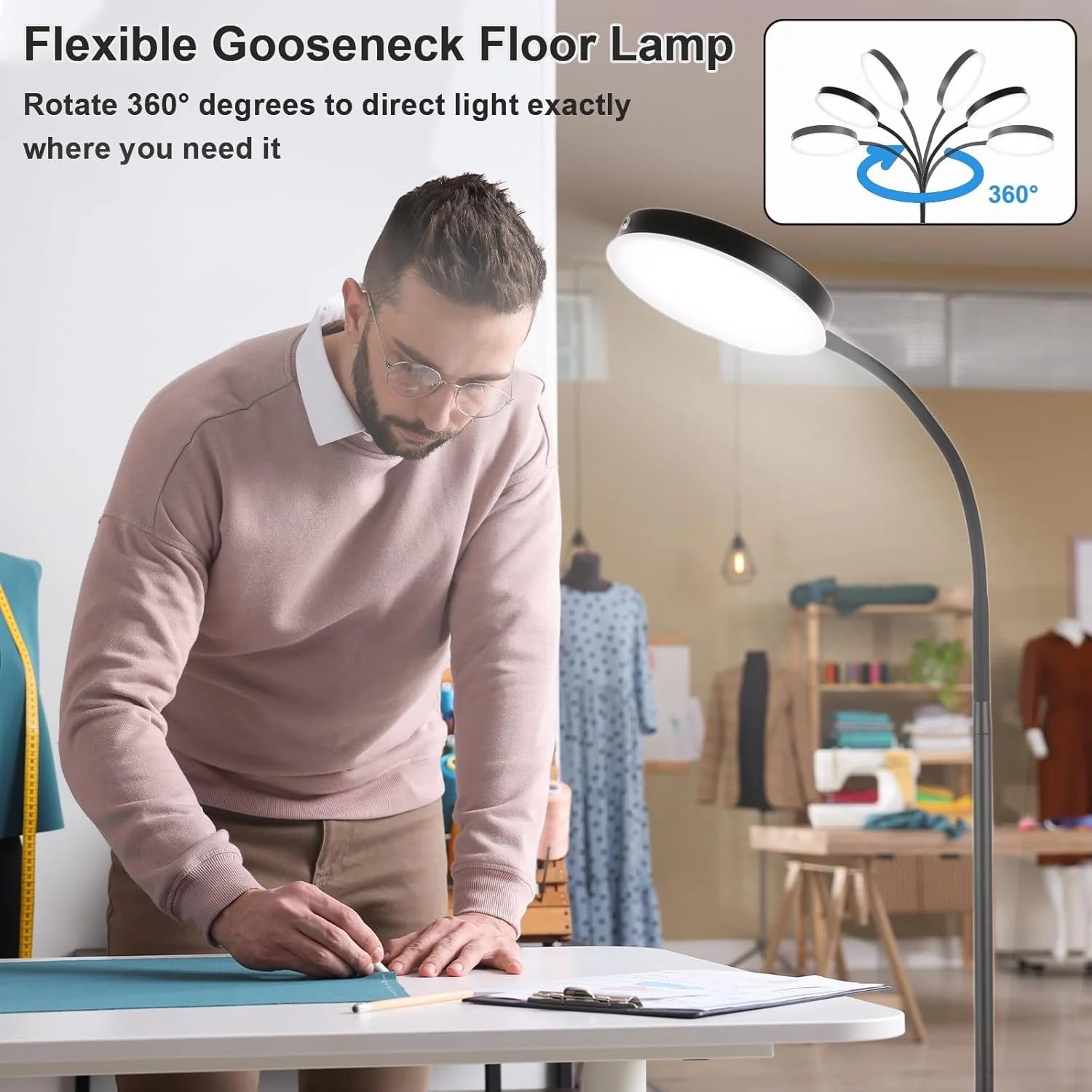 Lampadaire LED Flexible et Ajustable - Luminova